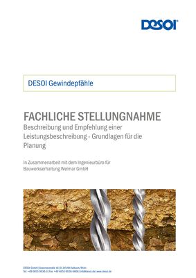 Fachliche Stellungnahme - Gewindepfähle 