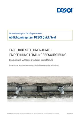 Fachliche Stellungnahme - Quick Seal 