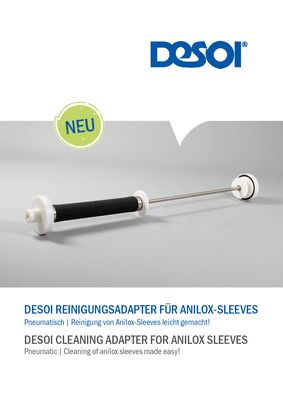 Prospekt - Desoi Reinigungsadapter für Anilox-Sleeves - Pneumatisch